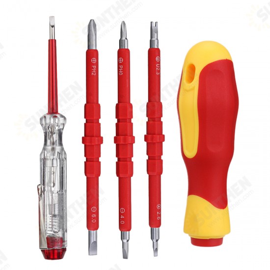 7 In 1 Electrician Screwdriver Insulated Screwdriver Chromium Vanadium Steel Repair Tool