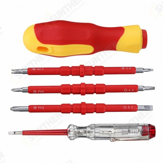 7 In 1 Electrician Screwdriver Insulated Screwdriver Chromium Vanadium Steel Repair Tool 7 In 1 Electrician Screwdriver Insulated Screwdriver Chromium Vanadium Steel Repair Tool
