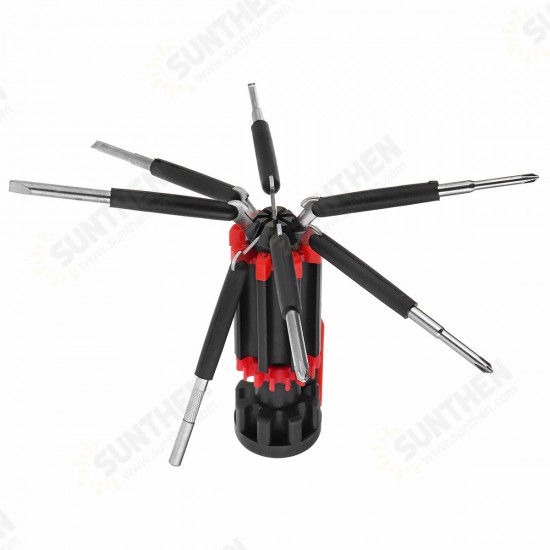 8 in 1 Multifunctional Screwdriver Cellphones Watches Home Appliances Repair Tools with Light