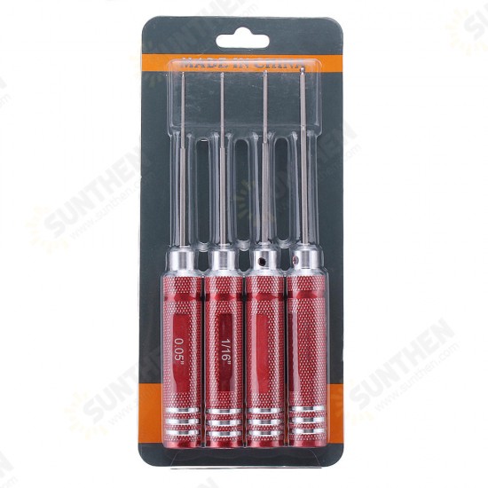 4pcs HSS Ball Screwdrivers Tool Kit 0.05 1/16 3/32 5/64 Inch Screwdriver Repair Tool