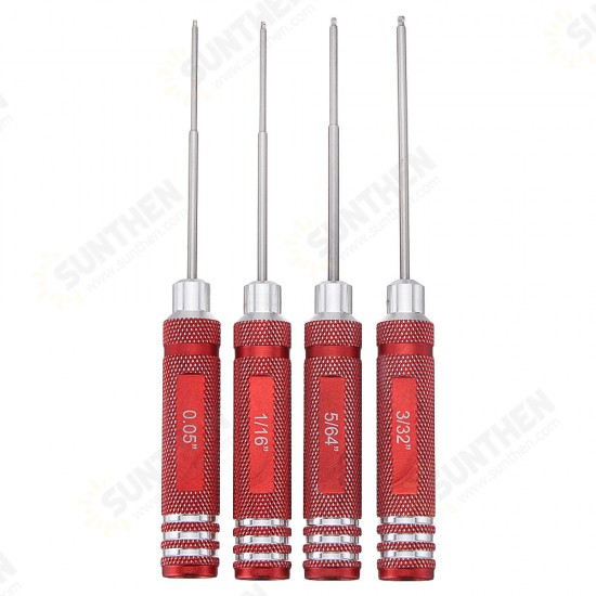 4pcs HSS Ball Screwdrivers Tool Kit 0.05 1/16 3/32 5/64 Inch Screwdriver Repair Tool