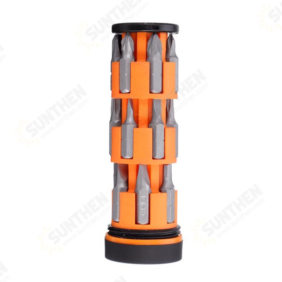 18 In 1 Screw Driver DIY Household Screwdriver Wheel Storage Design W/ 18Pcs Screw Bits From