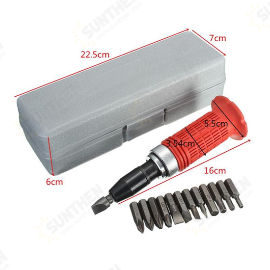 Multi-Purpose Heavy Duty Impact Screwdriver Set Driver Chisel Bits Tools Socket Kit with Case