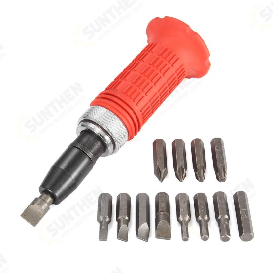 Multi-Purpose Heavy Duty Impact Screwdriver Set Driver Chisel Bits Tools Socket Kit with Case