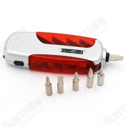Multi-function 4 In 1 Mini Tool With Level One Meter Measuring Tape 6pcs Screwdrivers Head And LED Light Multi-function 4 In 1 Mini Tool With Level One Meter Measuring Tape 6pcs Screwdrivers Head And LED Light