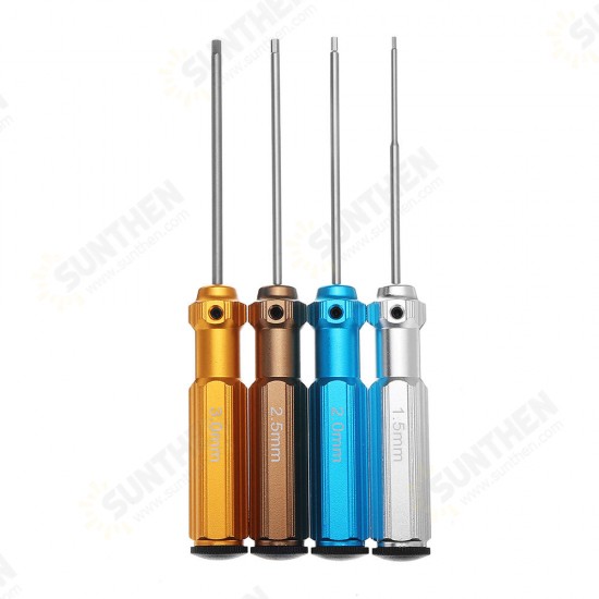 Precision 1.5/2.0/2.5/3mm Hex Screwdriver Tool Kit Assembly Maintenance Tool Model Tool