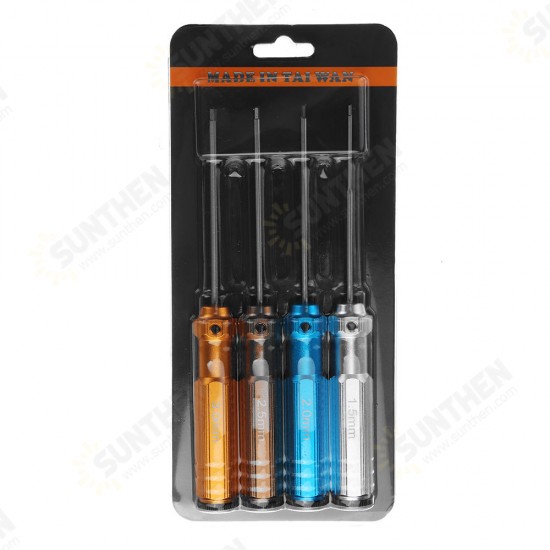 Precision 1.5/2.0/2.5/3mm Hex Screwdriver Tool Kit Assembly Maintenance Tool Model Tool