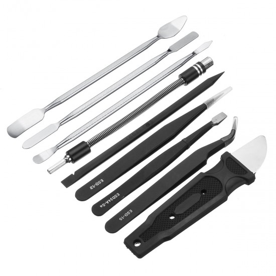 1+ Tools Kit Accessories Tweezers Scythe Cleaning Brush Anti-static Wrist Strap for DIY Repair