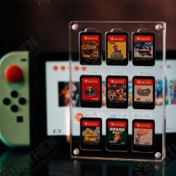 Game Card Case for Nintendo Switch 9 Cartridge Slots Holder Protective Shockproof Display Cabinet Transparent Acrylic Game Storage Box Game Card Case for Nintendo Switch 9 Cartridge Slots Holder Protective Shockproof Display Cabinet Transparent Acrylic Game Storage Box