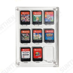 Game Card Case for Nintendo Switch 9 Cartridge Slots Holder Protective Shockproof Display Cabinet Transparent Acrylic Game Storage Box Game Card Case for Nintendo Switch 9 Cartridge Slots Holder Protective Shockproof Display Cabinet Transparent Acrylic Game Storage Box