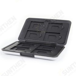 Memory Card Storage Case Holder Aluminum Alloy 16 Slots Box Protective Box for SD TF Card Memory Card Storage Case Holder Aluminum Alloy 16 Slots Box Protective Box for SD TF Card