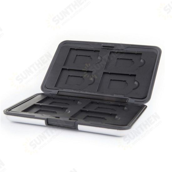 Memory Card Storage Case Holder Aluminum Alloy 16 Slots Box Protective Box for SD TF Card