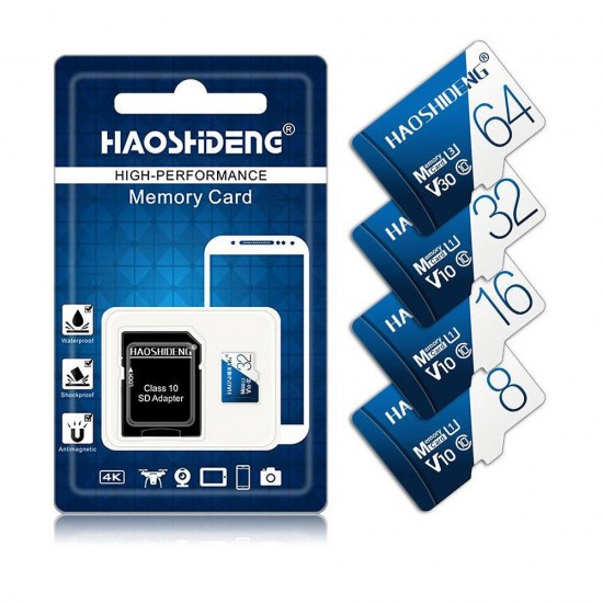 Class 10 U3 V30 TF Card Memory Card 16GB/32GB/64GB/128GB/256GB TF Flash Card Smart Card with SD Adapter