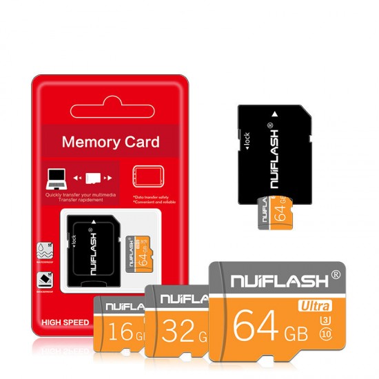 TF Card U3 U1 C10 Memory Card 128G Smart Data Card for Mobile Phone Camera with SD Card Adapter