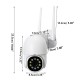 1080P 360° View Wireless Wifi IP Security Smart Camera PIR Alarm Remote Monitor Camera