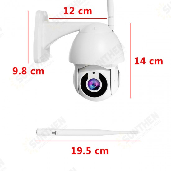 1080P HD IP Camera Waterproof Outdoor WiFi PTZ Pan Tilt Security IR Camera Night Vision