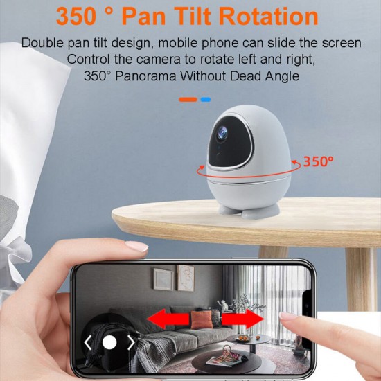 350 Degree Rotation Video Playback Wireless Two-way Intercom CCTV Cam Remote PTZ PIR Detection Night Vision Monitor with 5200mAh Battery