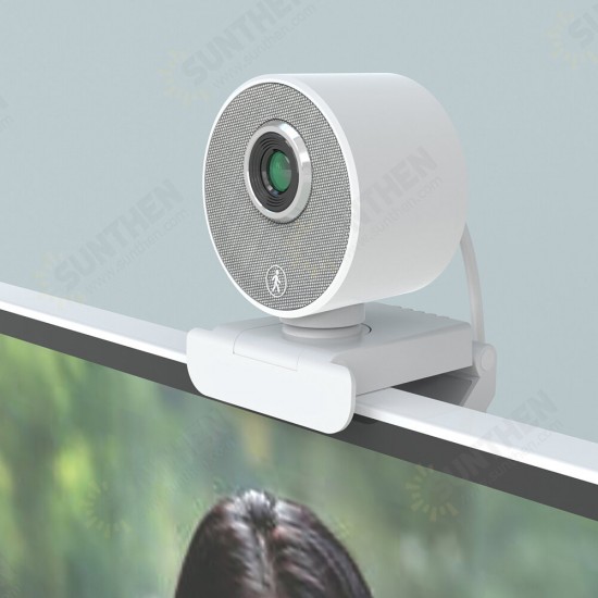 1080P Webcam 360° Panaromic Live Streaming USB Computer Camera with Stereo Microphone Desktop Laptop USB Webcam