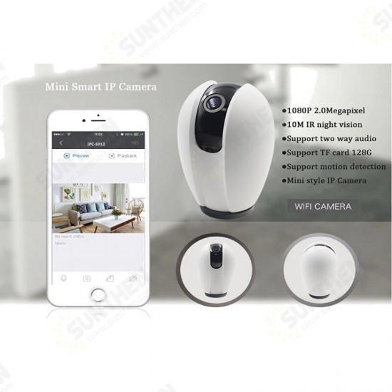 1080P WiFi HD Surveillance Smart White Camera Cloud Wireless IP Camera Intelligent Auto Tracking Of Human Home Security Surveillance