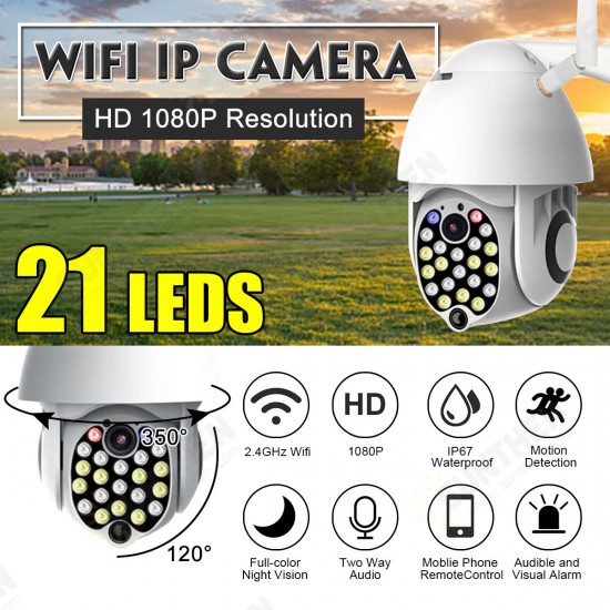 21 Globe Machine IP Camera Metal Double Shell 1080P 2MP Maximum Support TF Card 128G Night Vision Camera