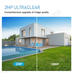 2MP WiFi PTZ IP Camera Outdoor Wireless Surveillance Cam Night Vision Remote Phone APP Control Motion Detection Alarm Two-way Intercom IP66 Waterproof 2MP WiFi PTZ IP Camera Outdoor Wireless Surveillance Cam Night Vision Remote Phone APP Control Motion Detection Alarm Two-way Intercom IP66 Waterproof