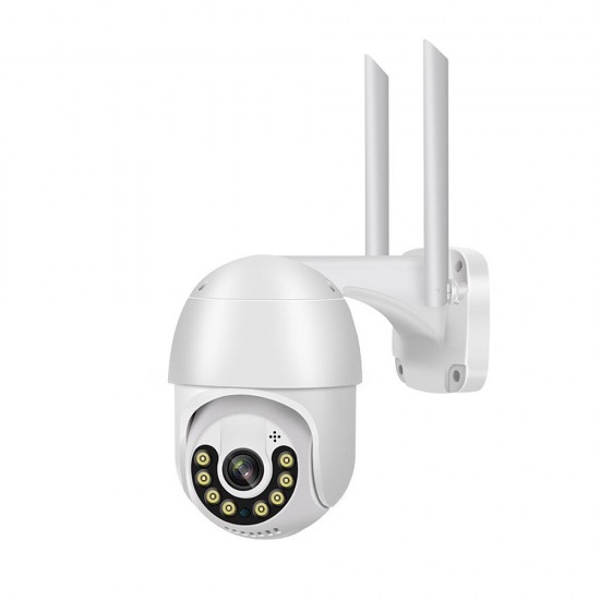 2MP WiFi PTZ IP Camera Outdoor Wireless Surveillance Cam Night Vision Remote Phone APP Control Motion Detection Alarm Two-way Intercom IPX66 Waterproof