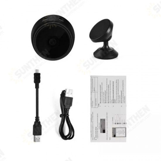 2PCS A9 1080P HD Mini WIFI AP USB IP Camera Wide Angle Hotspot Connection Wireless DVR NightVision Camcorder Camera Baby Monitor for Home Safety