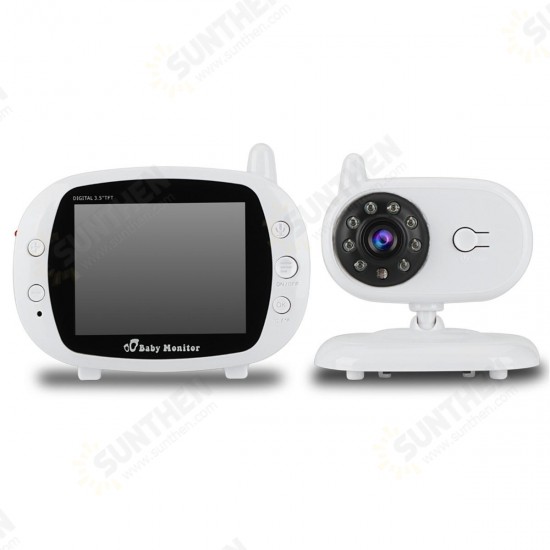 3.5 inch Baby Monitor 2.4GHz Video LCD Digital Camera Night Vision Temperature Monitoring Monitors