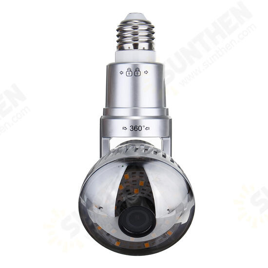 3.6mm Wireless Mirror Bulb Security Camera DVR WIFI LED Light IP Camera Motion Detection