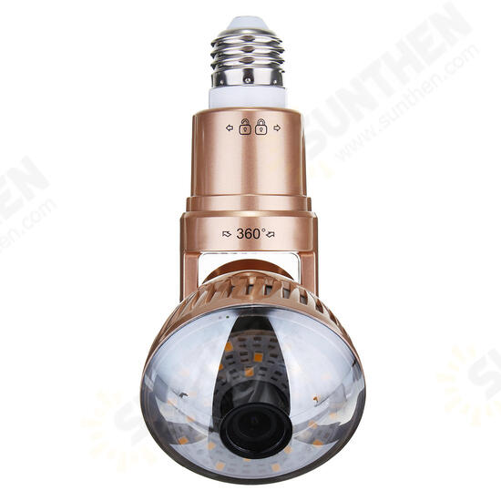 3.6mm Wireless Mirror Bulb Security Camera DVR WIFI LED Light IP Camera Motion Detection