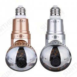 3.6mm Wireless Mirror Bulb Security Camera DVR WIFI LED Light IP Camera Motion Detection