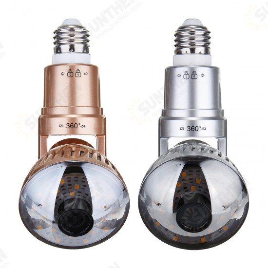 3.6mm Wireless Mirror Bulb Security Camera DVR WIFI LED Light IP Camera Motion Detection