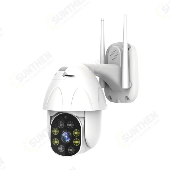 8LED WIFI IP Camera 1080P IP66 Waterproof Night Vision Pan Tilt Security IR Cam Two-way Radio Camera