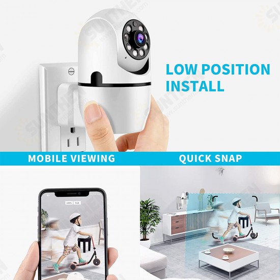 A11 1080P HD Security Camera Wireless Plug-In PTZ Monitoring Surveillance Cam IR Night Vision Mobile Tracking Voice Intercom WiFi Remote Alarm Push