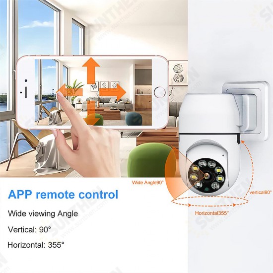 A11 1080P HD Security Camera Wireless Plug-In PTZ Monitoring Surveillance Cam IR Night Vision Mobile Tracking Voice Intercom WiFi Remote Alarm Push