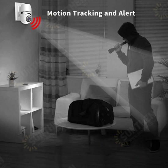 A11 1080P HD Security Camera Wireless Plug-In PTZ Monitoring Surveillance Cam IR Night Vision Mobile Tracking Voice Intercom WiFi Remote Alarm Push