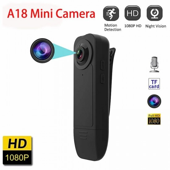 A18 HD Camera 1080P Pen Pocket Body Cop Cam Video Recorder Night Vision Motion Alarm Security Camcorder
