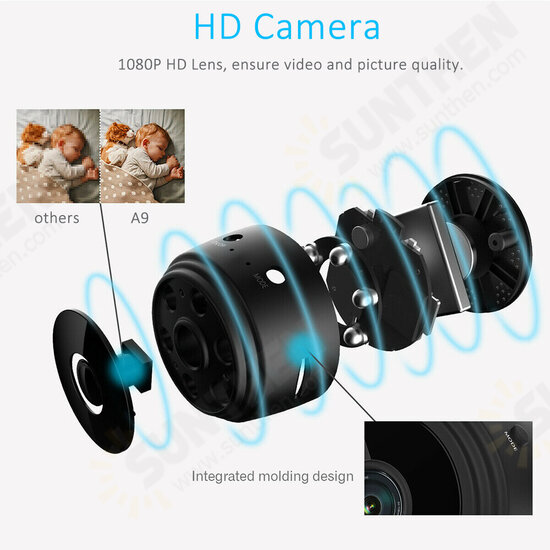 A9 1080P HD Mini Wireless WIFI IP Camera DVR Night Vision Home Security