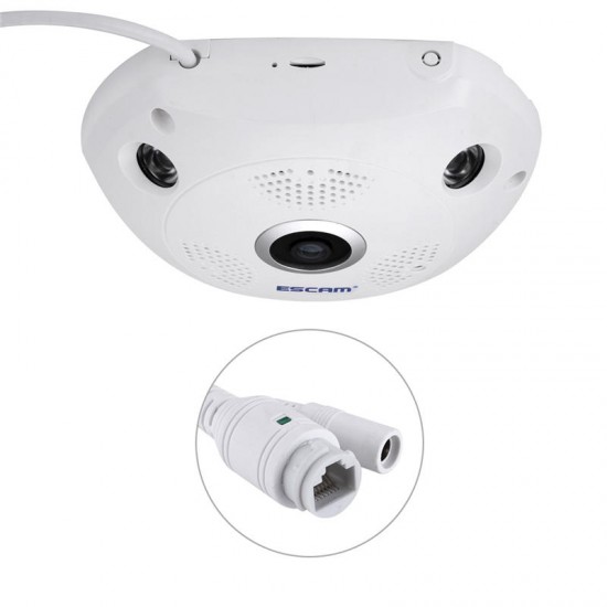 Fisheye Camera Support VR QP180 Shark 960P IP WiFi Camera 1.3MP 360 Degree Panoramic Infrared Night Vision Camera