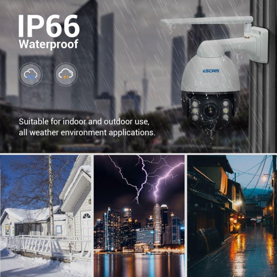 Q2068 1080P Metal Case WiFi Waterproof IP Camera Support ONVIF Pan Tilt Two Way Talk IR Night Vision Security Camera