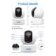 QF005 3MP WIFI IP Camera Humanoid Detection Motion Detections Sound Alarm Cloud Storage Two way Voice Night Vision Camera