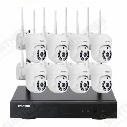 WNK718 3MP 8CH Wireless PTZ IP Camera Wireless CCTV Security System NVR Kit Motion Sensor Detection Dual Light Two-way Voice Control WNK718 3MP 8CH Wireless PTZ IP Camera Wireless CCTV Security System NVR Kit Motion Sensor Detection Dual Light Two-way Voice Control