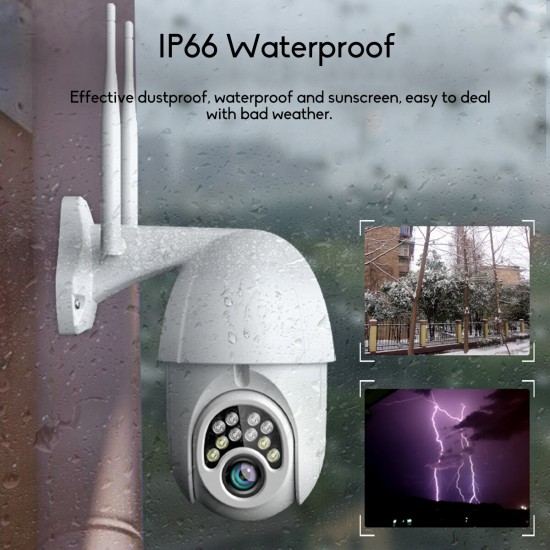 10LED 5X Zoom HD 2MP IP Security Camera WiFi Wireless 1080P Outdoor PTZ Waterproof Night Vision ONVIF