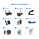 4CH 2.0MP 1080P Wireless Black Surveillance Camera System Kits outdoor/Indoor Weatherproof P2P CCTV Monitoring Kit