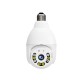 V380 8 LED WIFI E27 Bulb Dome Camera PTZ AP Hotspot Dual Light 4 infrared + 4 White Light Night Vision with Base Remote Control