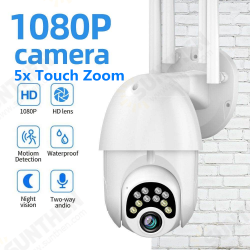 1080P 10 LED 5X Zoom Upgraded Four-antenna HD Outdoor PTZ IP Camera Two Way Audio Voice Alarm Wifi Camera Auto Waterproof Night Vision Surveillance 1080P 10 LED 5X Zoom Upgraded Four-antenna HD Outdoor PTZ IP Camera Two Way Audio Voice Alarm Wifi Camera Auto Waterproof Night Vision Surveillance