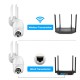 1080P 10 LED 5X Zoom Upgraded Four-antenna HD Outdoor PTZ IP Camera Two Way Audio Voice Alarm Wifi Camera Auto Waterproof Night Vision Surveillance