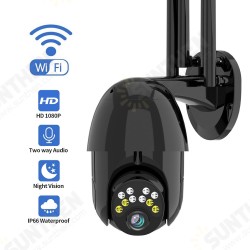 1080P 10LED 5X Zoom HD Outdoor PTZ IP Camera Two Way Audio Voice Alarm Wifi Camera Auto Waterproof Night Vision Surveillance Black 1080P 10LED 5X Zoom HD Outdoor PTZ IP Camera Two Way Audio Voice Alarm Wifi Camera Auto Waterproof Night Vision Surveillance Black