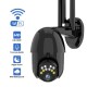 1080P 10LED 5X Zoom HD Outdoor PTZ IP Camera Two Way Audio Voice Alarm Wifi Camera Auto Waterproof Night Vision Surveillance Black