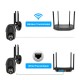 1080P 10LED 5X Zoom HD Outdoor PTZ IP Camera Two Way Audio Voice Alarm Wifi Camera Auto Waterproof Night Vision Surveillance Black